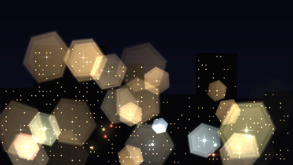 夜景上的散景光斑