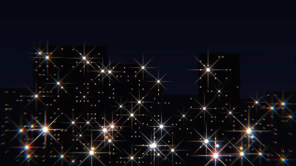 整個畫面做 RGB 分離的夜景