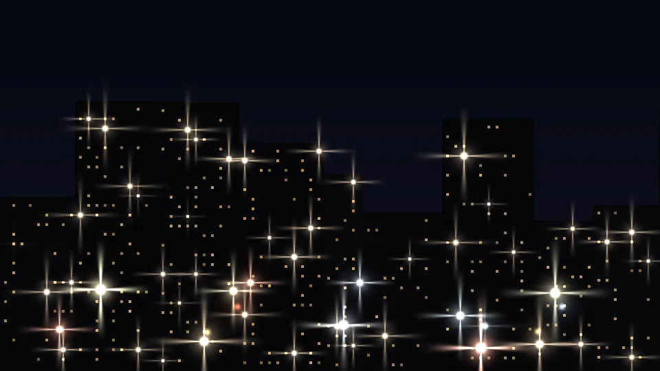十字星芒的夜景