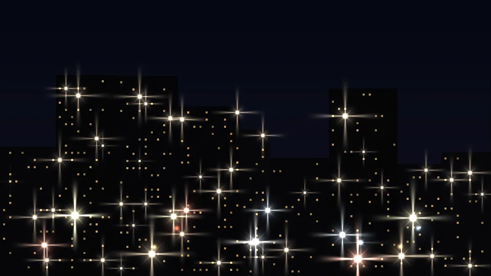 十字加細光的夜景
