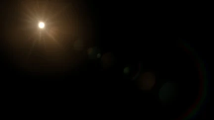 自然琥珀鏡光樣式的鏡頭光斑(黑底)