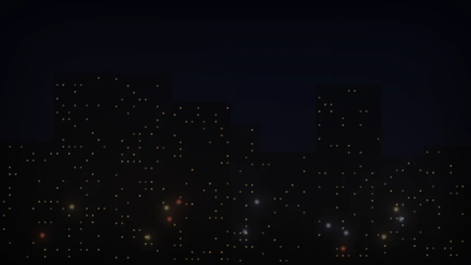 只有整體柔霧的夜景