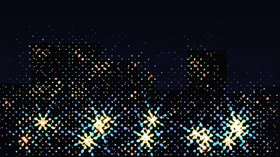 霓虹普普樣式的夜景