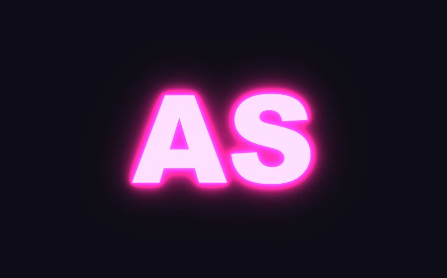 「AS」套用霓虹光的實際算圖